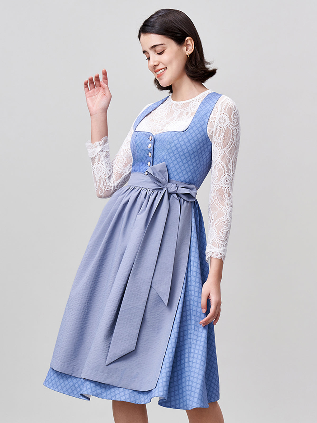 DIRNDL - DANIELA IN HELL BLAU