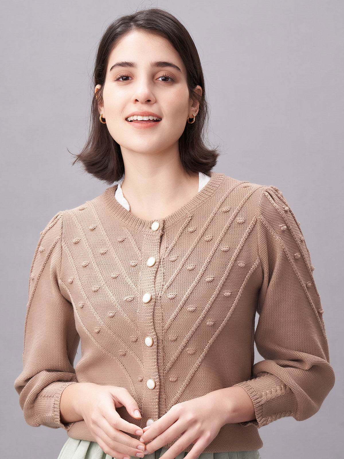 STRICKJACKE -  RENATA IN BROWN