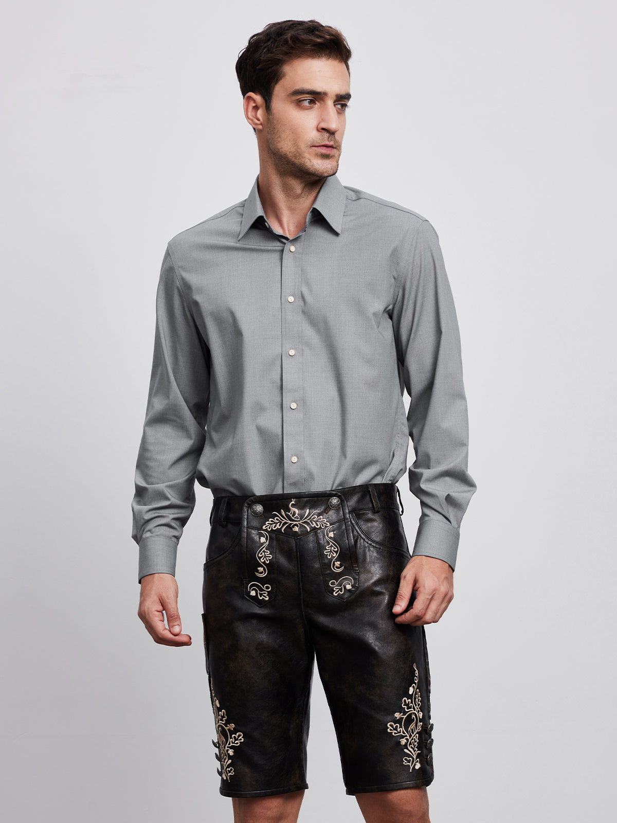 MEN'S SHIRT LENZ DARK GREY